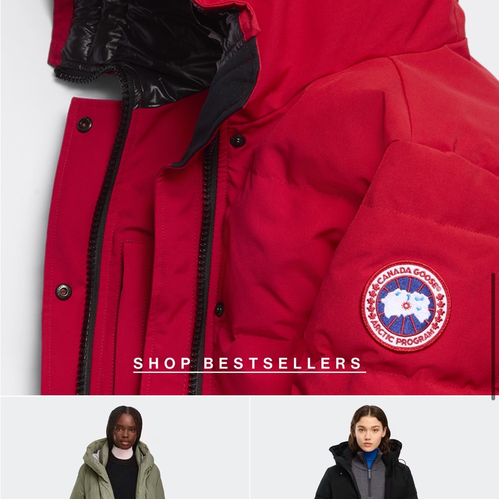 Canada Goose Women's Vibrant Red Puffer Jacket